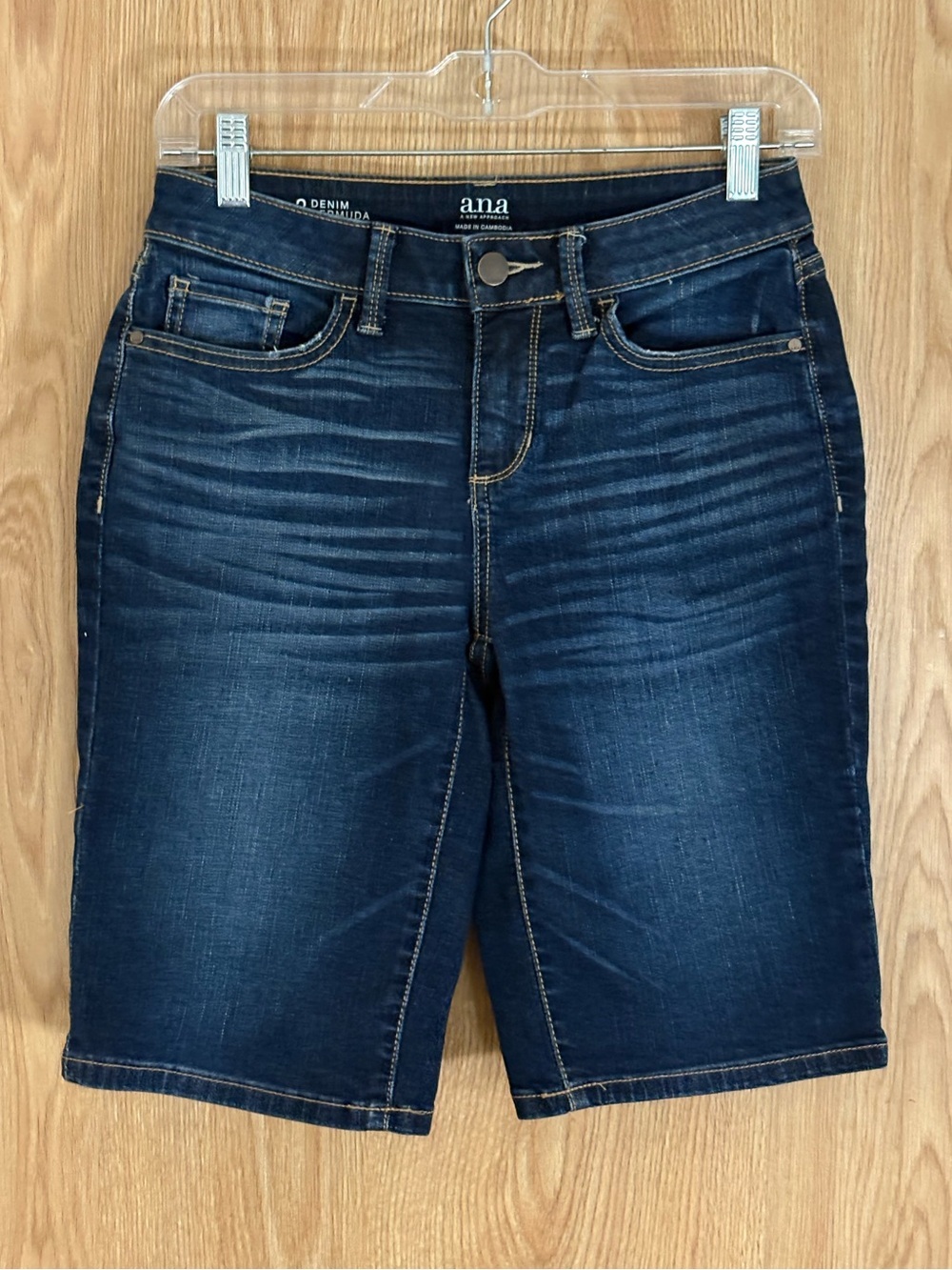 ana Dark Wash Denim Bermuda Shorts